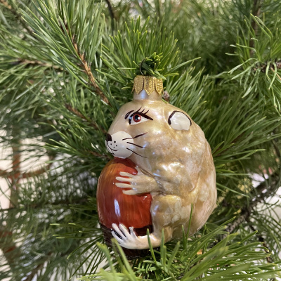 Ёлочная игрушка Хомяк Крем-брюле