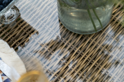 "Гранд Латте" лаунж-зона из искусственного ротанга, цвет соломенный