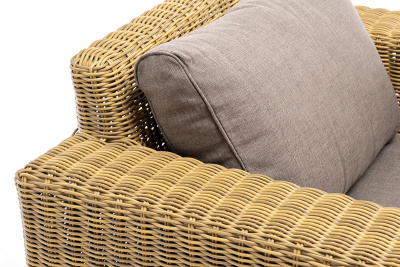 "Боно" лаунж-зона из искусственного ротанга, цвет соломенный