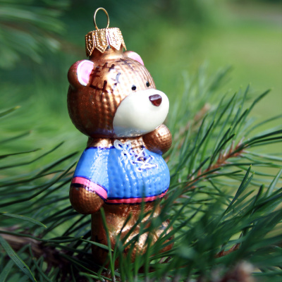 Ёлочная игрушка Мишка Коричневый