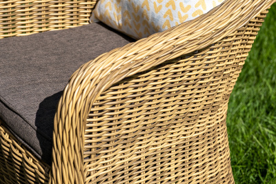 "Равенна" лаунж-зона из искусственного ротанга, цвет соломенный